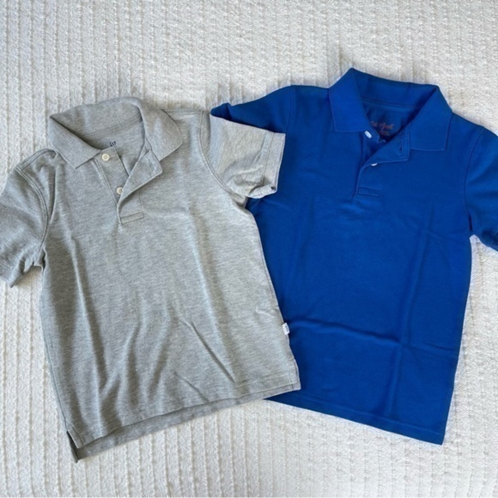 Bundle of two basic polo t-shirts by GAP & Cat&Jack, classic casual preppy style